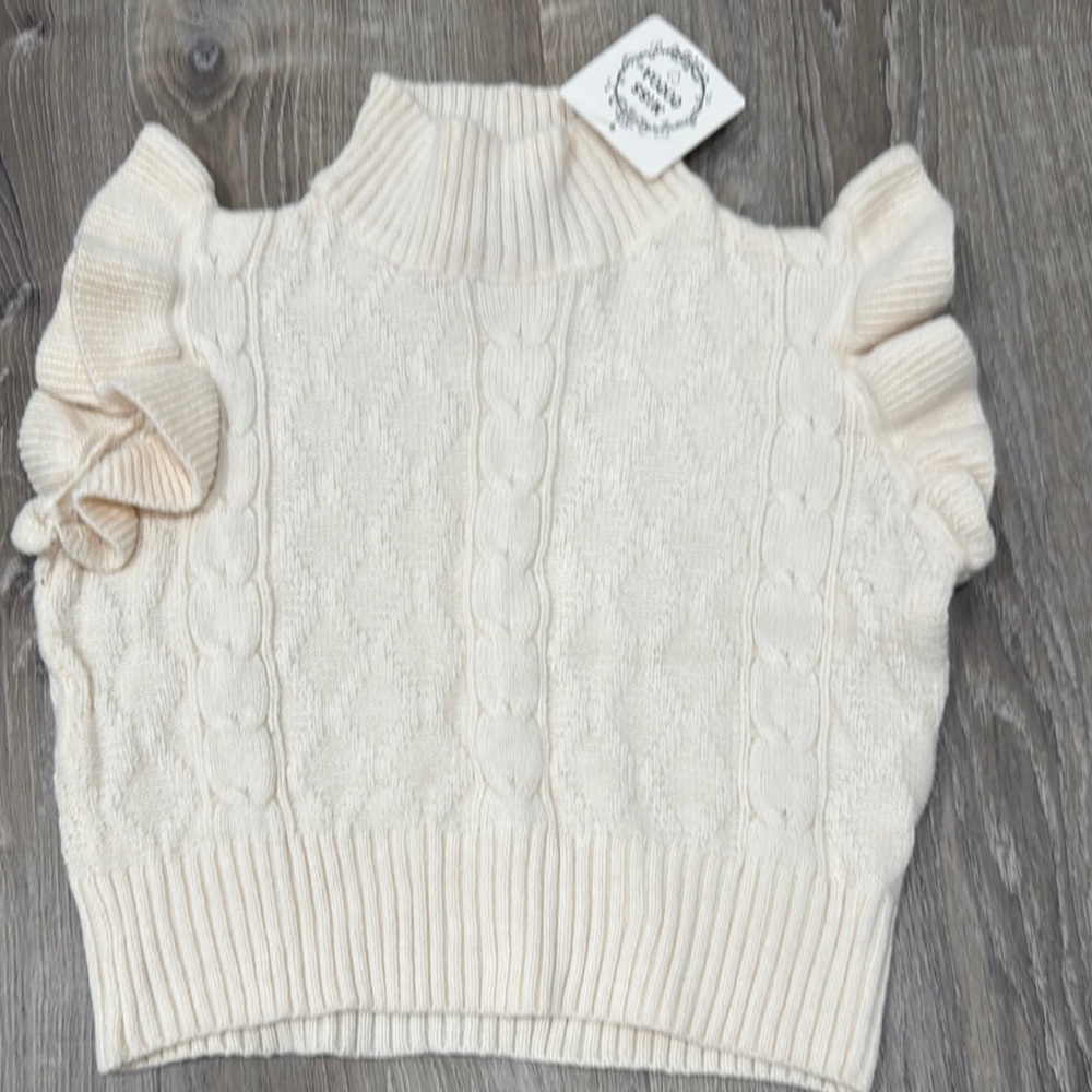 Elegant Cream Cable Knit Turtleneck Sweater